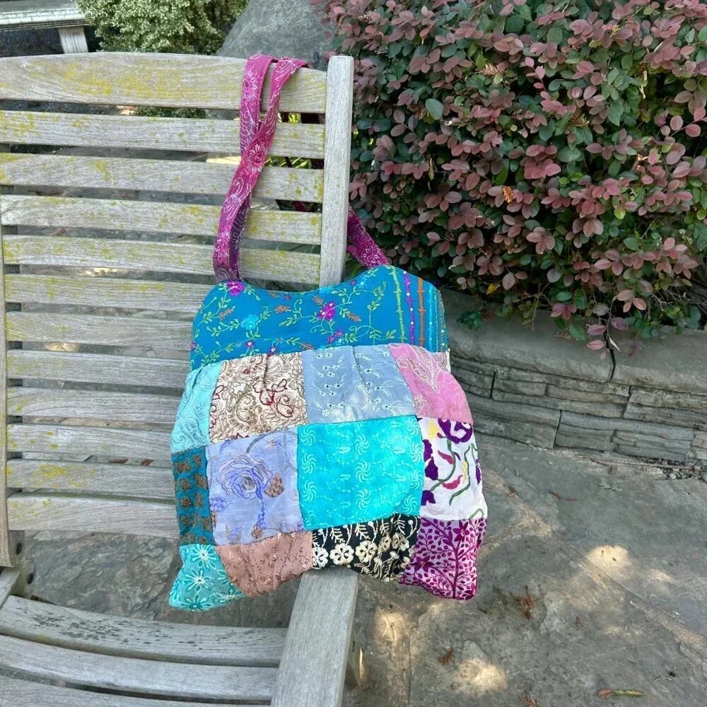 Greater Good Boho Hippie Embroidered Patchwork Cloth Hobo Shoulder Bag